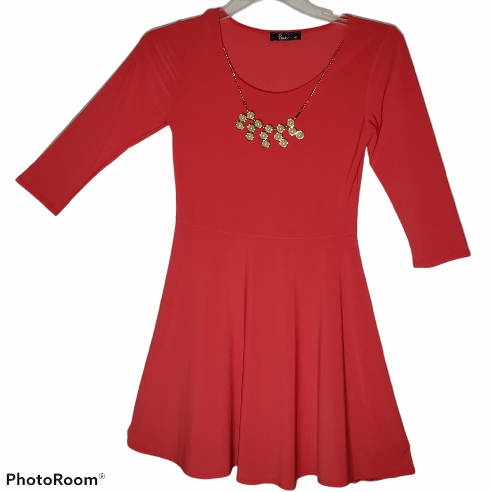 Pina girls skater dress w/necklace. Size Large